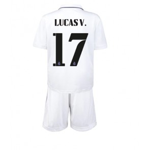 Real Madrid Lucas Vazquez #17 kläder Barn 2022-23 Hemmatröja Kortärmad (+ korta byxor)